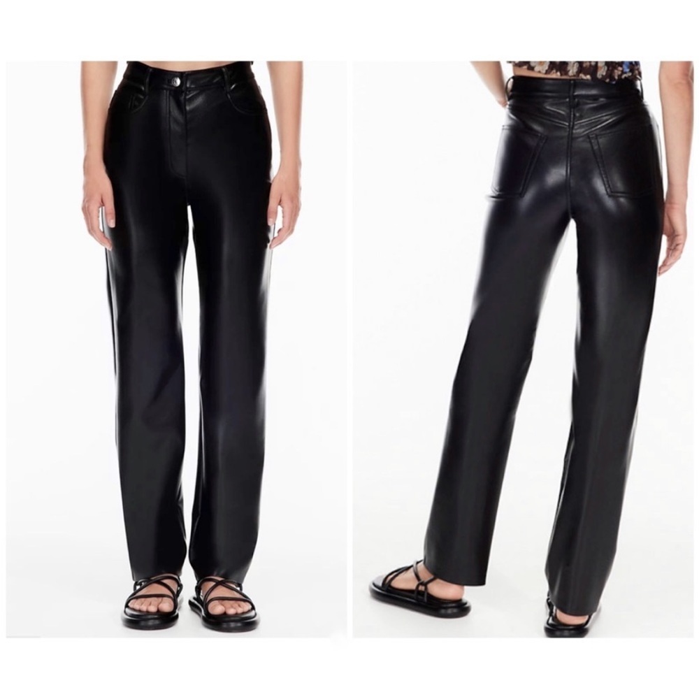 Aritzia faux leather pants NWT
